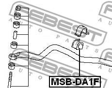 Фото 2 - Втулка стабілізатора FEBEST MSBD-A1F (MSBDA1F)
