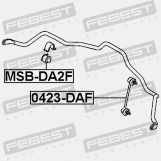 Фото 2 - Втулка стабілізатора FEBEST MSB-DA2F (MSBDA2F)