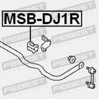 Фото 2 - Втулка стабілізатора FEBEST MSB-DJ1R (MSBDJ1R)