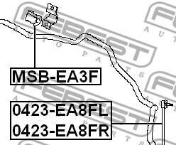 Фото 2 - Втулка стабілізатора FEBEST MSBE-A3F (MSBEA3F)