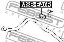 Фото 2 - Втулка стабілізатора FEBEST MSB-EA6R (MSBEA6R)