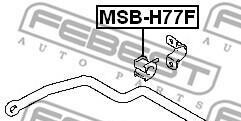 Фото 2 - Втулка стабілізатора FEBEST MSB-H77F (MSBH77F)