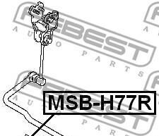Фото 2 - Втулка стабілізатора FEBEST MSB-H77R
