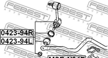 Фото 2 - Втулка стабилизатора FEBEST MSBN-94F (MSBN94F)