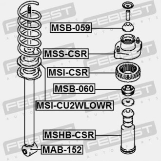 Фото 2 - Пильник/відбійник FEBEST MSHB-CSR (MSHBCSR)