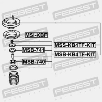 Фото 2 - Опора стійки амортизатора FEBEST MSSKB4TFKIT