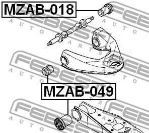 Фото 2 - Сайлентблок важеля FEBEST MZAB-018 (MZAB018)