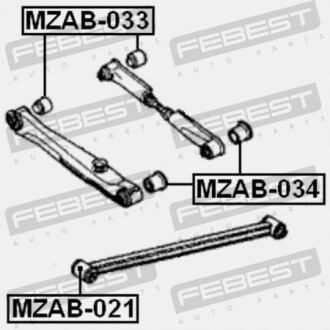 Фото 2 - Сайлентблок рычага FEBEST MZAB033