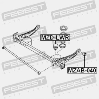 Фото 2 - Сайлентблок важеля FEBEST MZAB040