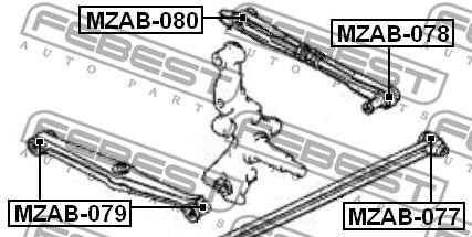 Фото 2 - Сайлентблок рычага FEBEST MZAB-077