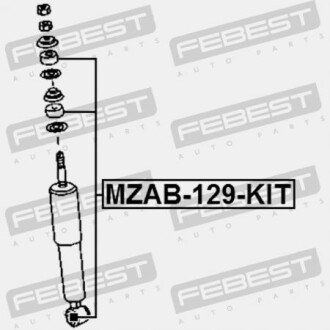 Фото 2 - Сайлентблок амортизатора FEBEST MZAB129KIT