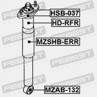 Фото 2 - Сайлентблок для амортизатора FEBEST MZAB132
