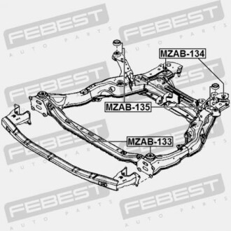 Фото 2 - Сайлентблок підрамника FEBEST MZAB134