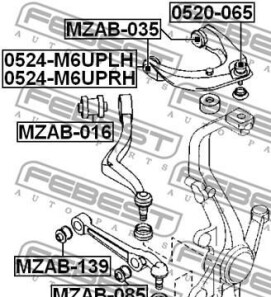 Фото 2 - Сайлентблок важеля FEBEST MZAB-139 (MZAB139)