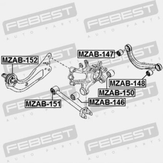 Фото 2 - Сайлентблок рычага FEBEST MZAB152