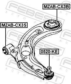Фото 2 - Автозапчастина FEBEST MZAB-CX3S