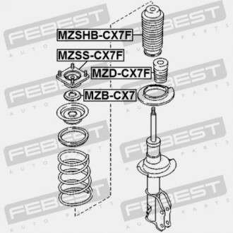 Фото 2 - Підшипник амортизатора FEBEST MZB-CX7 (MZBCX7)