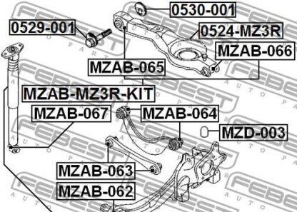 Фото 2 - Стойка амортизатору (амортизатор) FEBEST MZD003