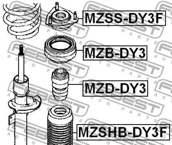 Фото 2 - Стойка амортизатору (амортизатор) FEBEST MZD-DY3 (MZDDY3)