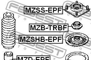 Фото 2 - Стойка амортизатору (амортизатор) FEBEST MZD-EPF