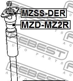 Фото 2 - Стійка амортизатору (амортизатор) FEBEST MZDM-Z2R