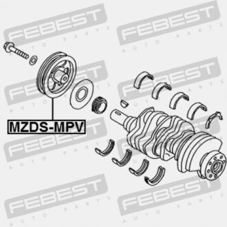 Фото 2 - Шкив коленвала / Демфер FEBEST MZDSMPV