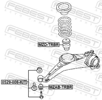 Відбійник задньої пружини - FEBEST MZDTRBR