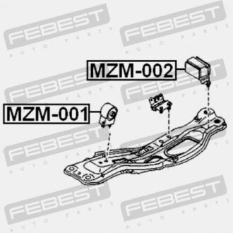 Фото 2 - Подушка двигателя FEBEST MZM001