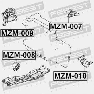 Фото 2 - Подушка двигателя FEBEST MZM008