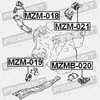 Фото 2 - Подушка двигуна FEBEST MZM-021