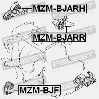 Фото 2 - Подушка двигателя FEBEST MZM-BJF (MZMBJF)