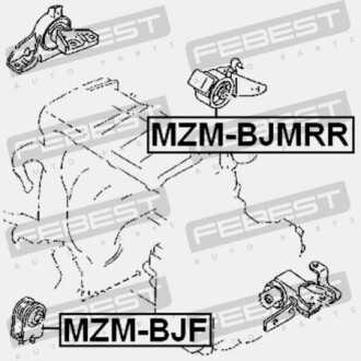 Фото 2 - Подушка двигуна FEBEST MZM-BJMRR (MZMBJMRR)