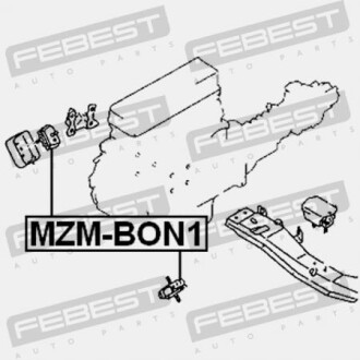 Фото 2 - Подушка двигателя FEBEST MZM-BON1 (MZMBON1)