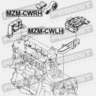 Фото 2 - Подушка двигуна FEBEST MZMCWRH