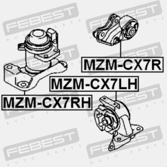 Фото 2 - Подушка двигателя FEBEST MZM-CX7LH (MZMCX7LH)