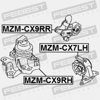 Фото 2 - Подушка двигуна FEBEST MZM-CX9RR (MZMCX9RR)
