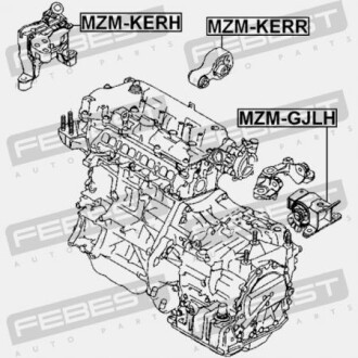 Фото 2 - Подушка двигателя FEBEST MZMKERR