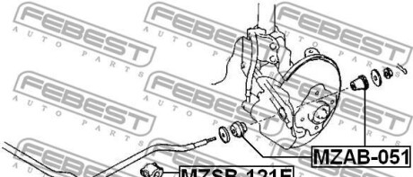 Фото 2 - Втулка стабілізатора FEBEST MZSB121F