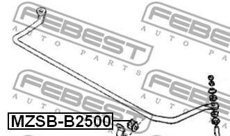 Фото 2 - Втулка стабилизатора FEBEST MZSBB2500