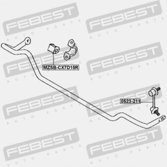Фото 2 - Втулка стабилизатора FEBEST MZSBCX7D15R