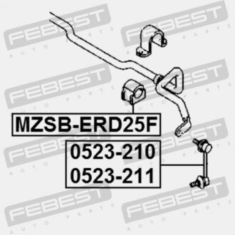 Фото 2 - Втулка стабілізатора FEBEST MZSBERD25F