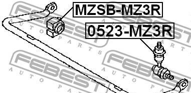 Фото 2 - Втулка стабілізатора FEBEST MZSB-MZ3R (MZSBMZ3R)