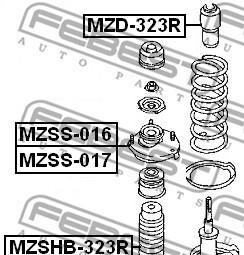 Фото 2 - Пильник/відбійник FEBEST MZSHB323R