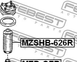 Фото 2 - Пыльник/отбойник FEBEST MZSH-B626R (MZSHB626R)
