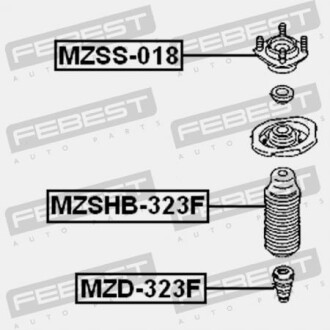 Фото 2 - Опора стойки амортизатора FEBEST MZSS018