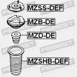 Фото 2 - Опора стійки амортизатора FEBEST MZSS-DEF (MZSSDEF)