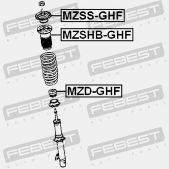 Фото 2 - Опора стійки амортизатора FEBEST MZSS-GHF (MZSSGHF)