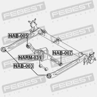 Фото 2 - Сайлентблок важеля FEBEST NAB007