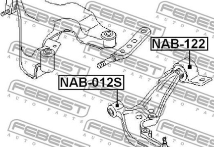 Фото 2 - Сайлентблок важеля FEBEST NAB-012S (NAB012S)