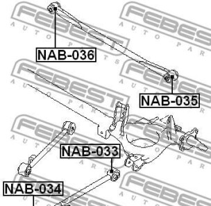 Фото 2 - Сайлентблок рычага FEBEST NAB-033 (NAB033)